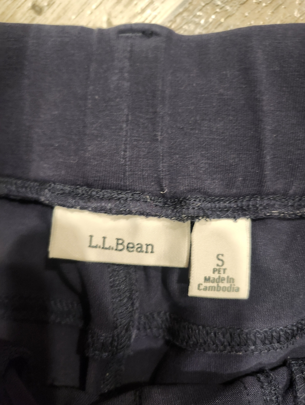 L.L.Bean Petite Navy Pull-On Pants Small Petite Stretch Straight Leg Minimalist - Picture 4 of 8